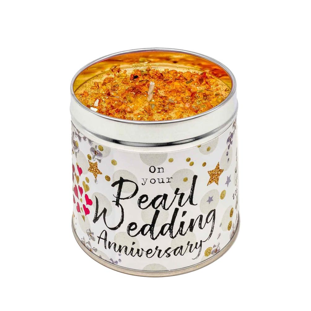 Best Kept Secrets Pearl Wedding Anniversary Tin Candle £9.89
